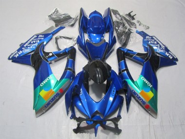 Azul Negro Verde Jomo Carenado Moto GSXR 1000 K7 07-08